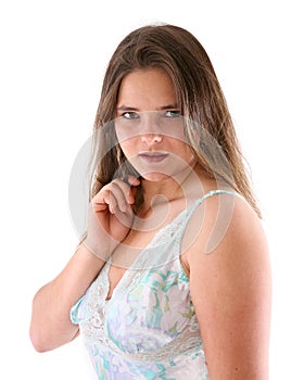 Young woman in nightdress