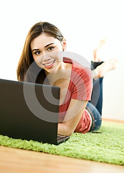 Young woman with notebook