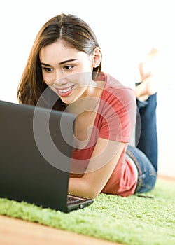 Young woman with notebook