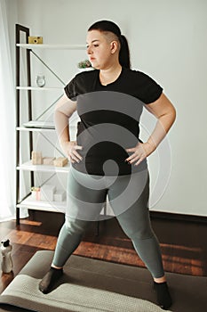 Young woman with obese body, overweight concept