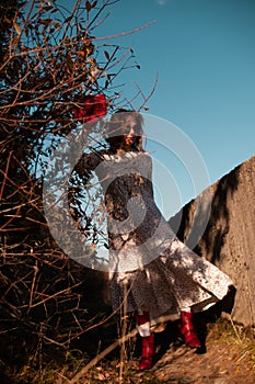 Young woman outdoors in autumn