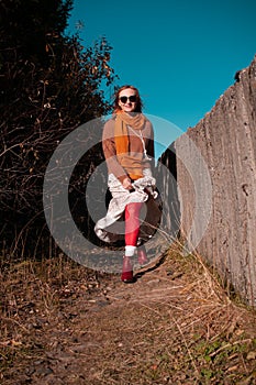 Young woman outdoors in autumn