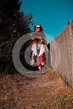 Young woman outdoors in autumn