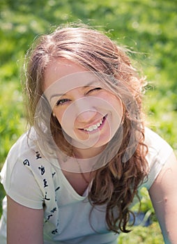 Young woman outdoors portrait.