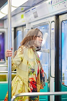 Young woman in Parisian underground