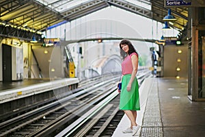 Young woman in Parisian underground