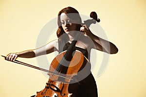 Young Woman Playing Cello