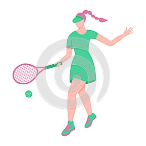 A young woman playing tennis