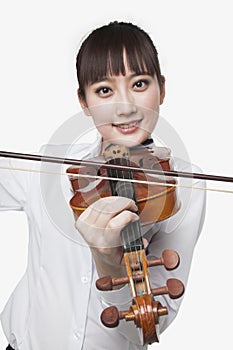 Young Woman Playing Violin