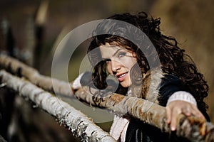 Young woman portrait outdoor in autumn