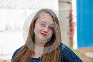 Young woman posing for her portrait