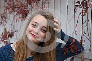 Young woman posing for her portrait