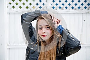 Young woman posing for her portrait