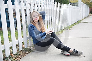 Young woman posing for her portrait