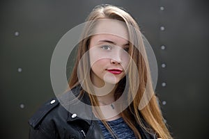 Young woman posing for her portrait