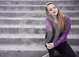 Young woman posing for her portrait