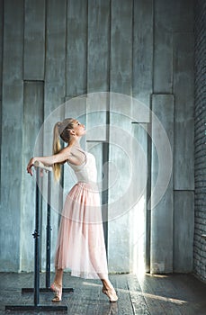 Young woman practising ballet