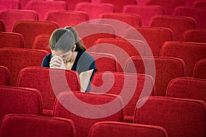 Young woman in prayer