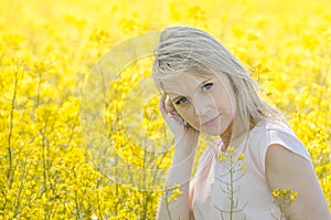 Young woman in the field