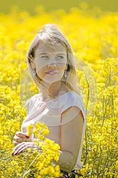 Young woman in the field