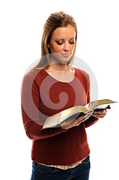 Young Woman Reading Bible