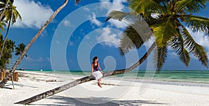 Young woman relaxing at beach