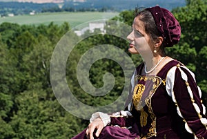 Young woman in renaissance dress