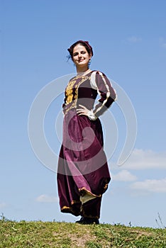 Young woman in renaissance dress