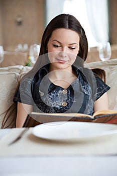 Young woman in restaurant