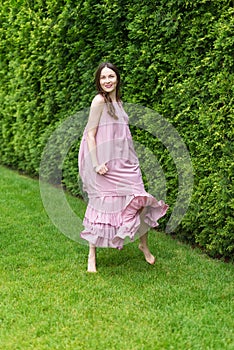 Young woman resting and having fun in the park