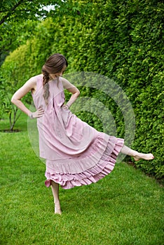 Young woman resting and having fun in the park