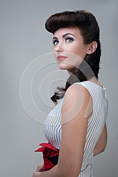 Young woman, retro styling