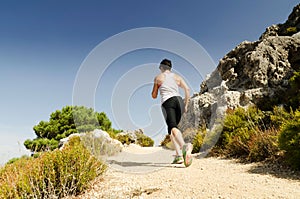 Young woman running