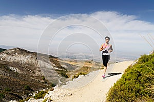 Young woman running