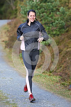 Young woman running outdoor