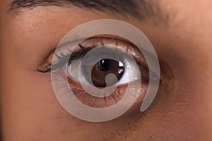 Young Woman`s Eye