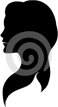 Young woman's silhouette