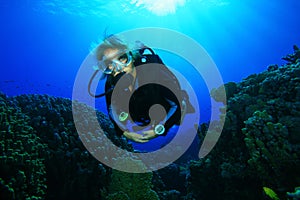 Young Woman Scuba Diver