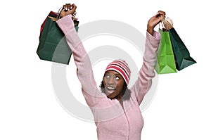 Young woman with shopping bags