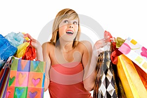 Young Woman on a Shopping Spree