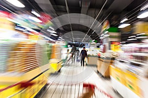 Young woman shopping in the supermarket