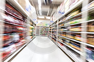 Young woman shopping in the supermarket