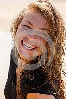 Young woman smiling at camera