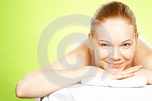 Young woman on spa treatment