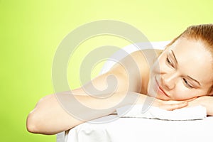 Young woman on spa treatment