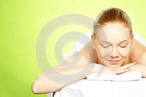 Young woman on spa treatment