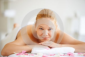 Young woman on spa treatment