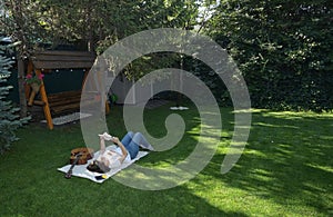 Young Woman Staycations Backyard Home