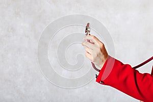 Young woman with a stethoscope. Closeup