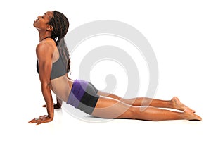 Young Woman Stretching on Floor